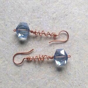 Sex on a Stick! Devastatingly Edgy and Undeniably YOU! Crystal + Copper Danglers